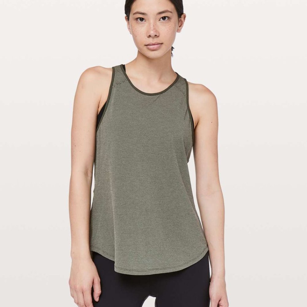 lululemon athletica Olive Green Tank Top
